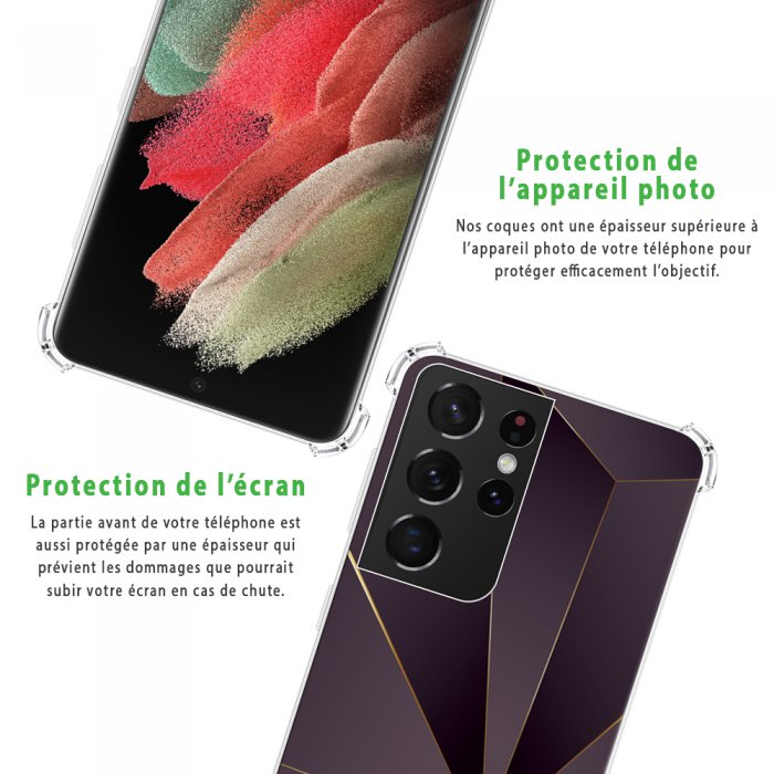 Coque Samsung Galaxy S21 Ultra 5G anti choc souple angles renforcés