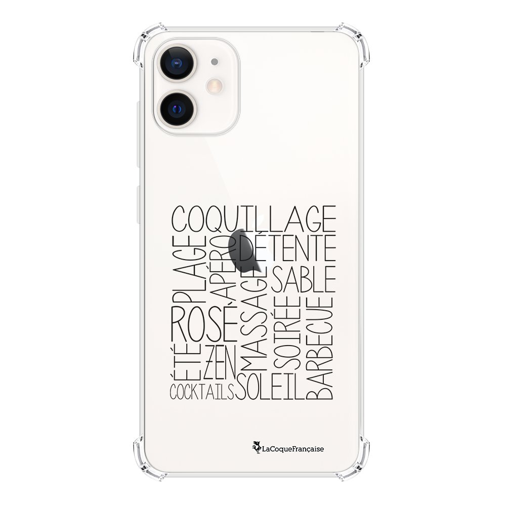 Coque Iphone 12 Mini Anti Choc Souple Angles Renforces Transparente Les Mots De L Ete La Coque Francaise Coquediscount