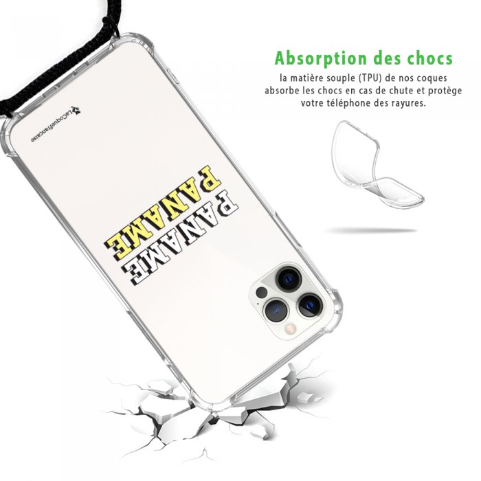 Coque cordon iPhone  12  12  Pro Dessin  Paname La Coque 