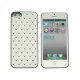 Coque iPhone 5 strass capitonnage blanc