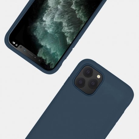 Coque iPhone XR Silicone liquide Bleu Marine + 2 Vitres en Verre trempé Protection  écran Antichocs - Coquediscount