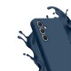 Coque Samsung Galaxy A54 Silicone liquide Bleue Marine + 2 Vitres en Verre trempé Protection écran Antichocs