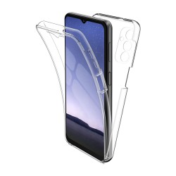 Coque Samsung Galaxy A14 360° intégrale Protection avant et arrière silicone transparente