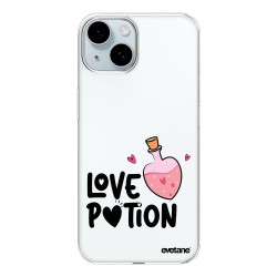 Coque iPhone 15 360 intégrale transparente Love Potion Tendance Evetane.