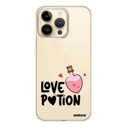 Coque iPhone 14 Pro Max 360 intégrale transparente Love Potion Tendance Evetane.
