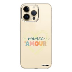 Coque iPhone 14 Pro Max 360 intégrale transparente Maman d'amour Tendance Evetane.
