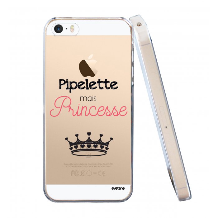 Coque iPhone 5/5S/SE souple transparente Pipelette mais ...