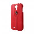 FERRARI Coque Arrière Cuir Rouge Montecarlo pour Samsung Galaxy S4 I9500