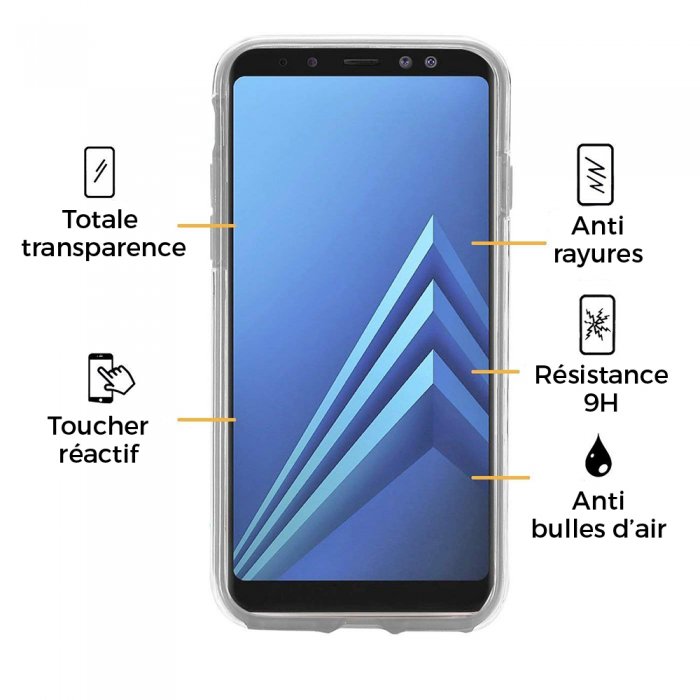 Coque Samsung Galaxy A6 2018 Coeur Bleu