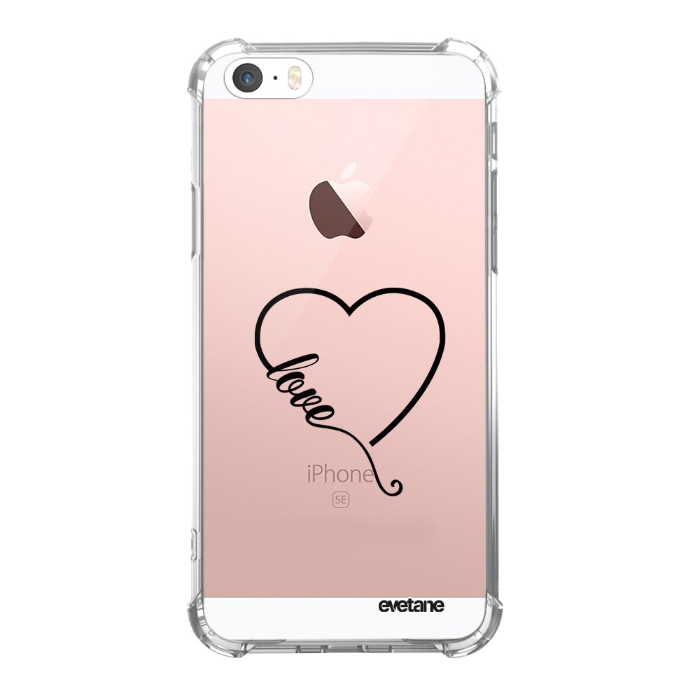 Coque iPhone 5s Coeur Rose