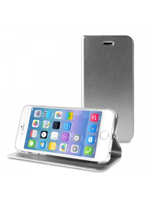 PURO housse iPhone "livre" 6 4.7" avec rangement carte type CB gris