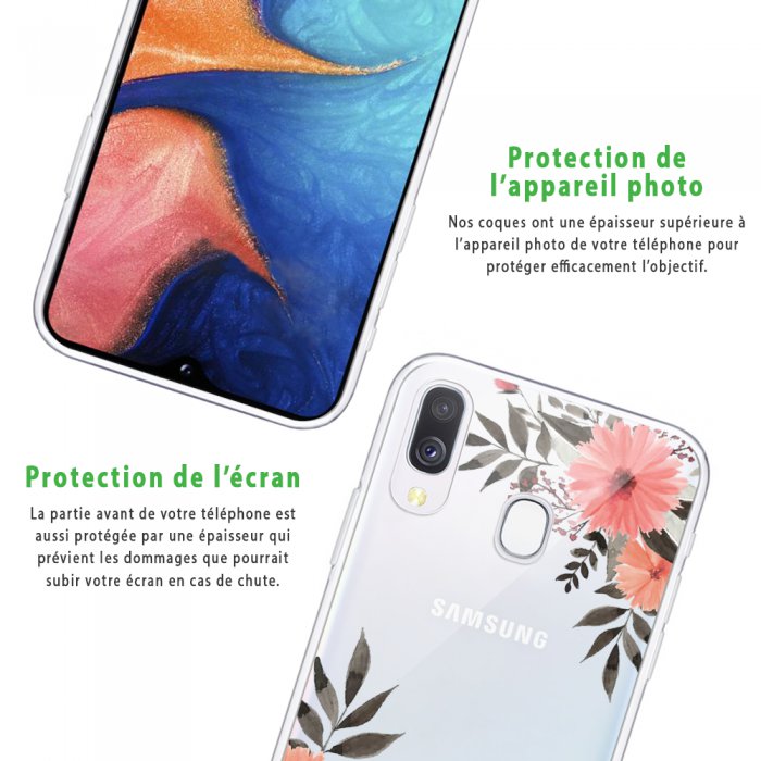 Coque Samsung Galaxy S20 FE Transparente Fleurs Aquarelle - Ma Coque