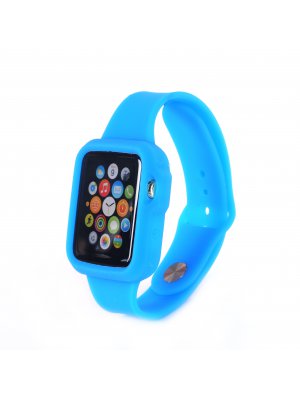 Bracelet bumper silicone bleu pour Apple Watch 42mm