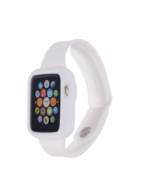 Bracelet bumper silicone blanc pour Apple Watch 42mm