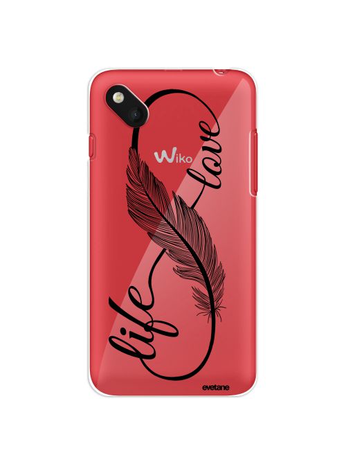 Coque Wiko Sunset 2 rigide transparente Love Life Ecriture Tendance et Design Evetane