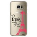 Coque Samsung Galaxy S7 Edge rigide transparente Paris is always a good idea Dessin Evetane