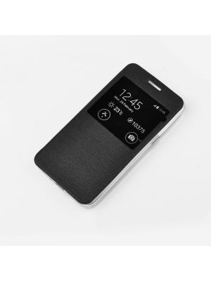 Etui S-View Flexi avec fenêtre noir pour Samsung Galaxy S6 Edge +