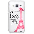 Coque Samsung J3 2016 rigide transparente Paris is always a good idea Dessin Evetane