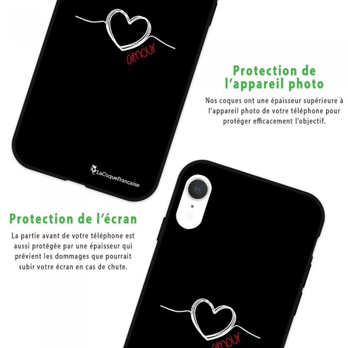 iPhone Xr Coque Liquid Silicone Soft Touch - Noir